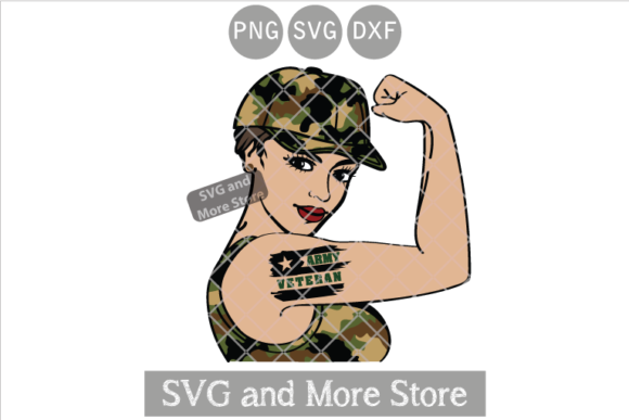 Army Veteran SVG, Military Woman