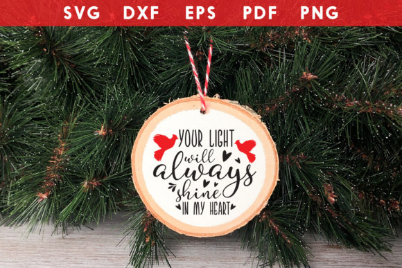 Christmas Cardinal Ornament SVG