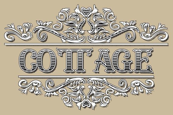 Cottage Vintage Frame Vector SVG PNG