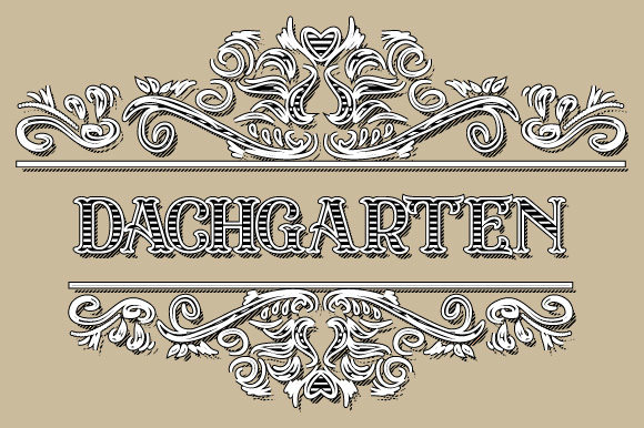 Dachgarten Vintage Frame Vector SVG PNG