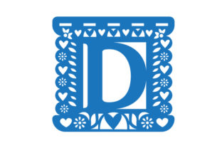 Papel Picado Alphabet D: A Delicate Design for Crafty Projects